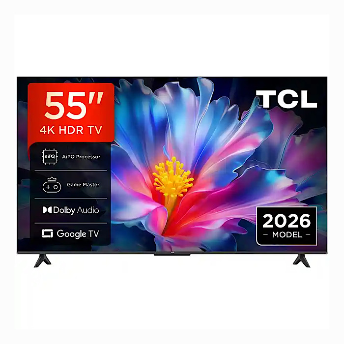 TCL 55 Inch 4K Metallic Bezel-less Design Smart Google 2026 TV 55P6L