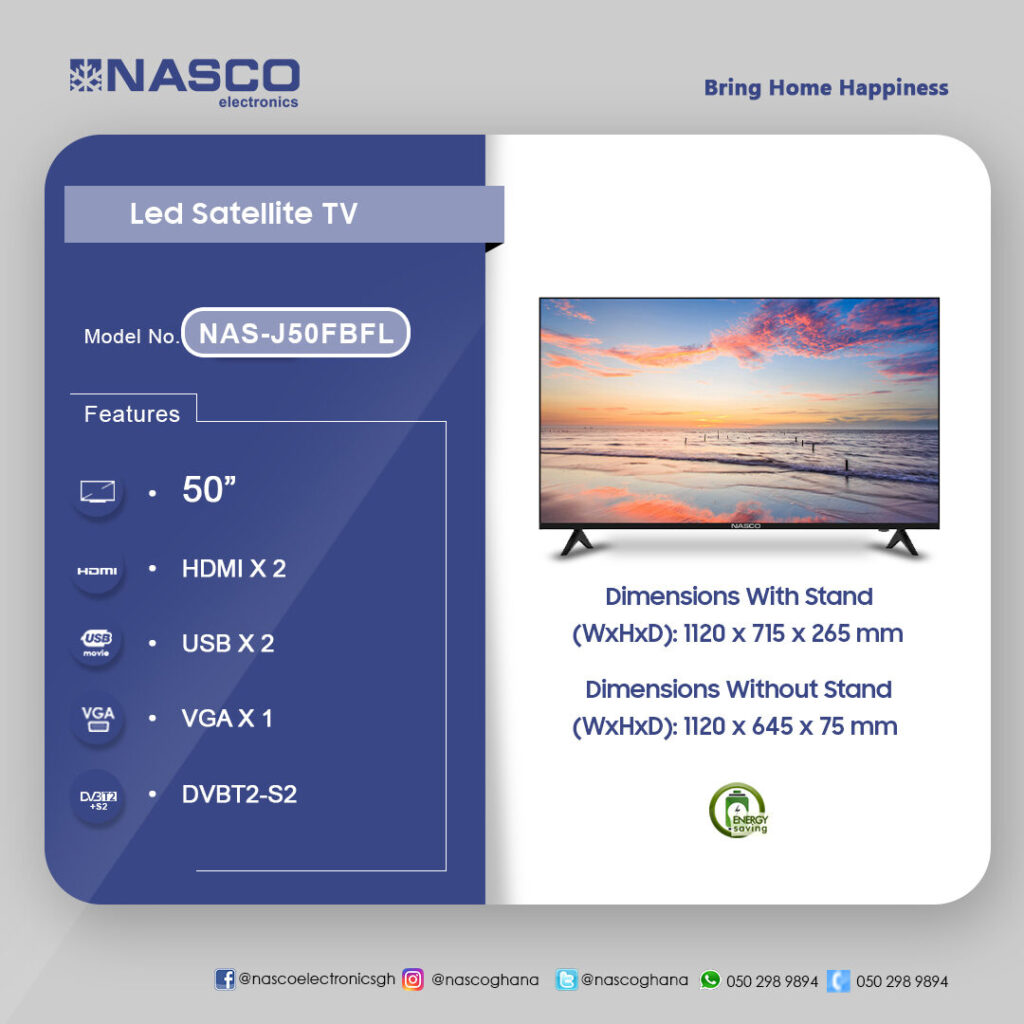 NASCO LED TV 50"