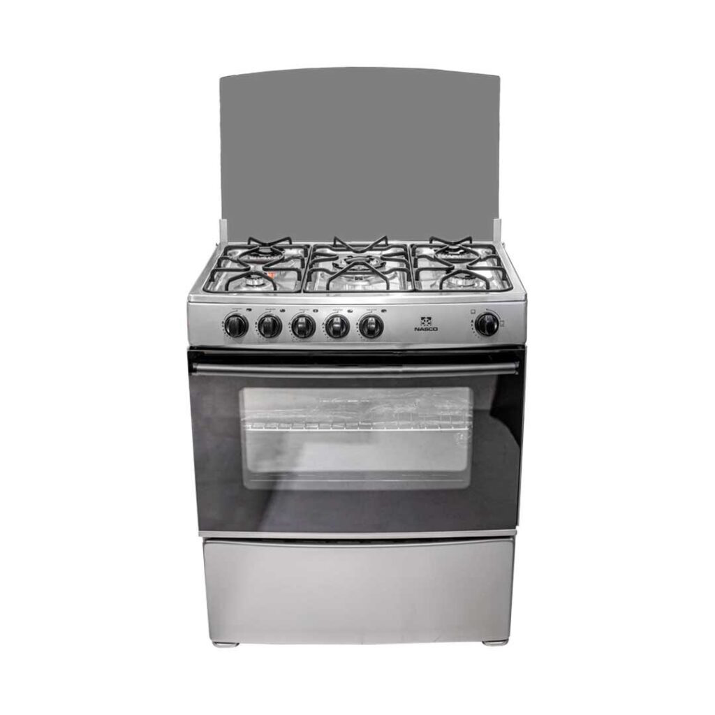 Nasco 5 Burner 90x60 Gas Cooker with Oven & Grill - NASGC-AMG80S