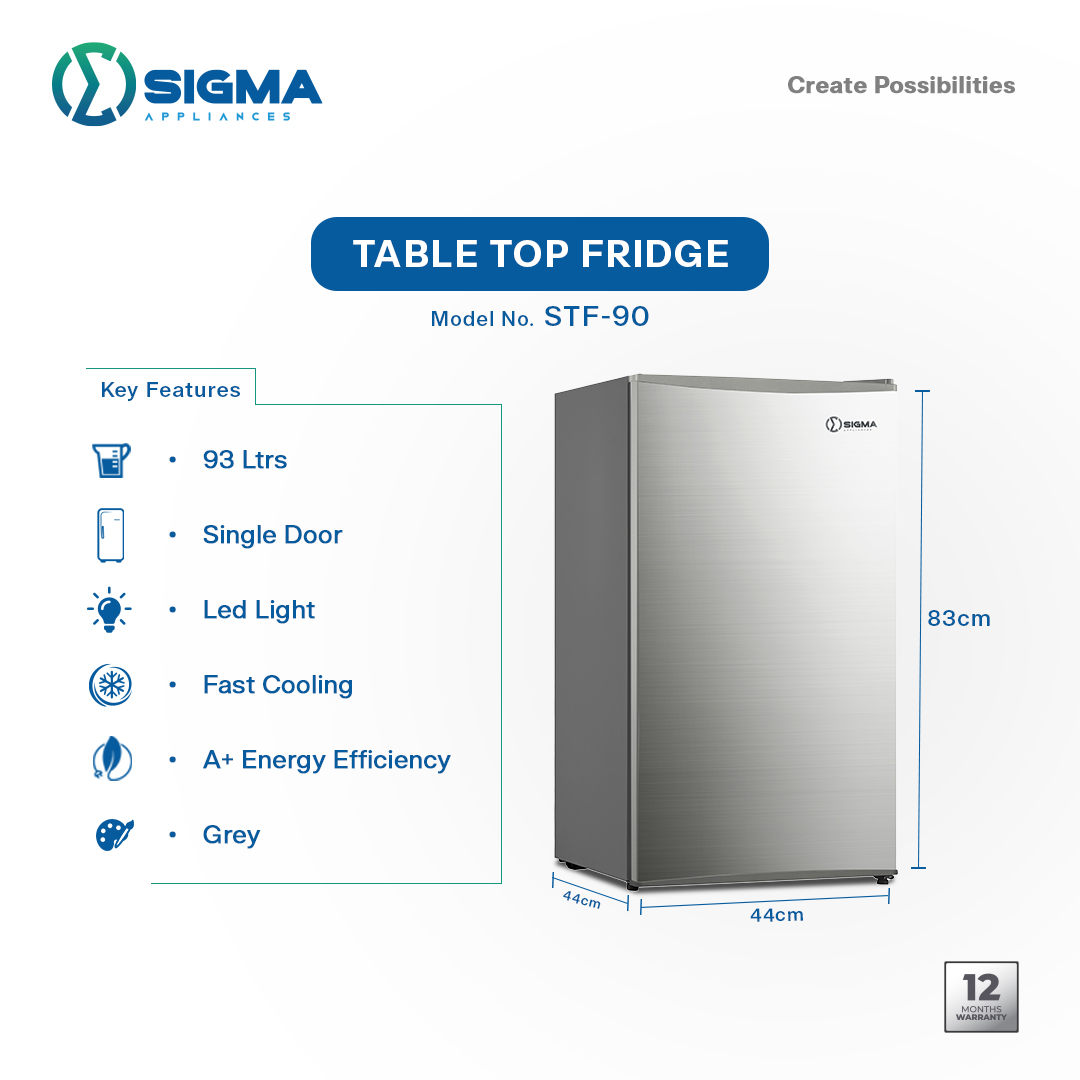 Sigma 93 Litres Table Top Refrigerator - STF-90