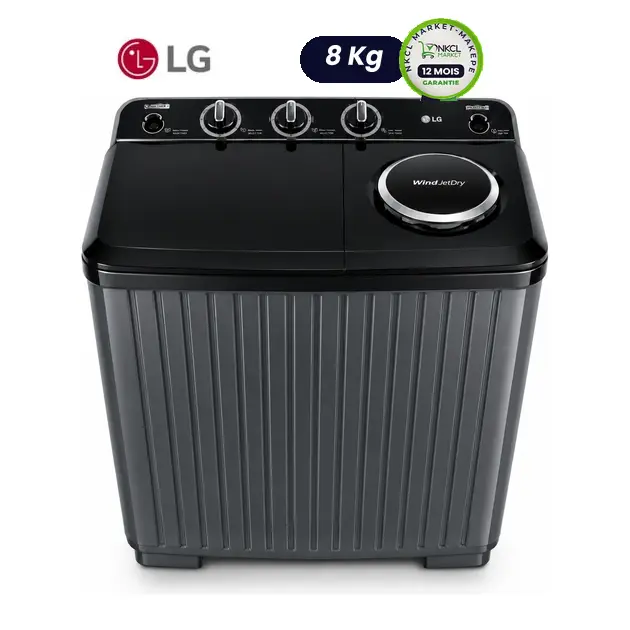 LG 8kg Twin Tub Semi Automatic Washing Machine - P800R3AGNC